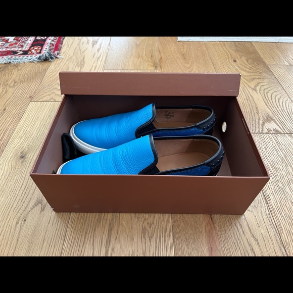 Coach Men’s Union Slip On Sneakers Azure Blue Leather Limited w/ Box - Size 10 - Picture 12 of 14